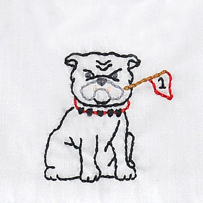 Bulldog with Flag Red/Black Boy Bubble