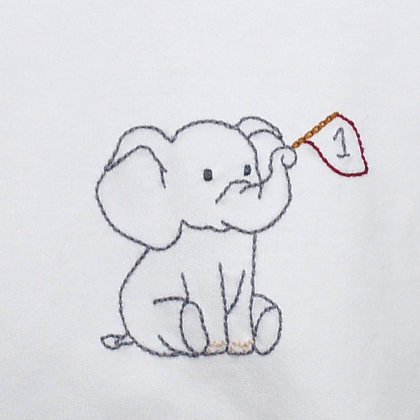 Elephant with Flag Crimson/Grey Boy Bubble