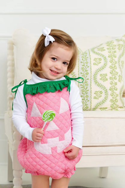 Happy Halloween Costume: Hamptons Hot Pink Pumpkin (Toddler Girl Bubble)
