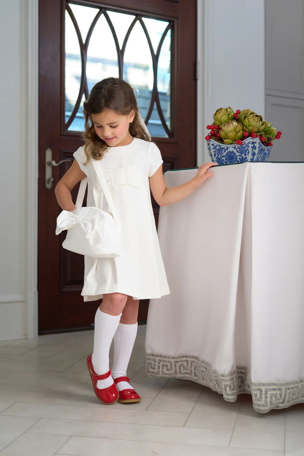 TBBC Velveteen Darcy Dress: Palmetto Pearl