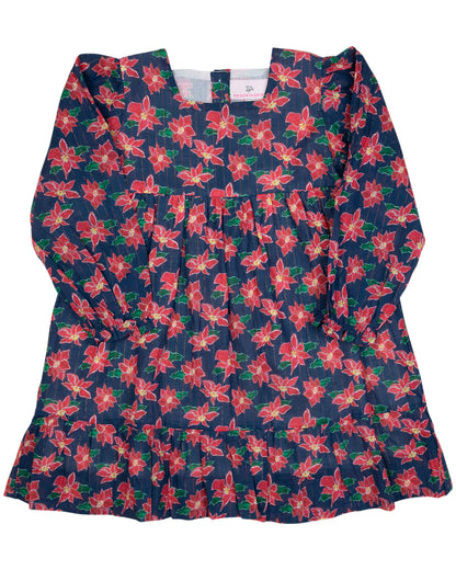 Poinsettia With Gold Lurex Dress
