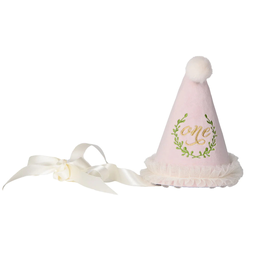 Over the Moon Gift ONE Part Hat w/Laurel Wreath Embroidery