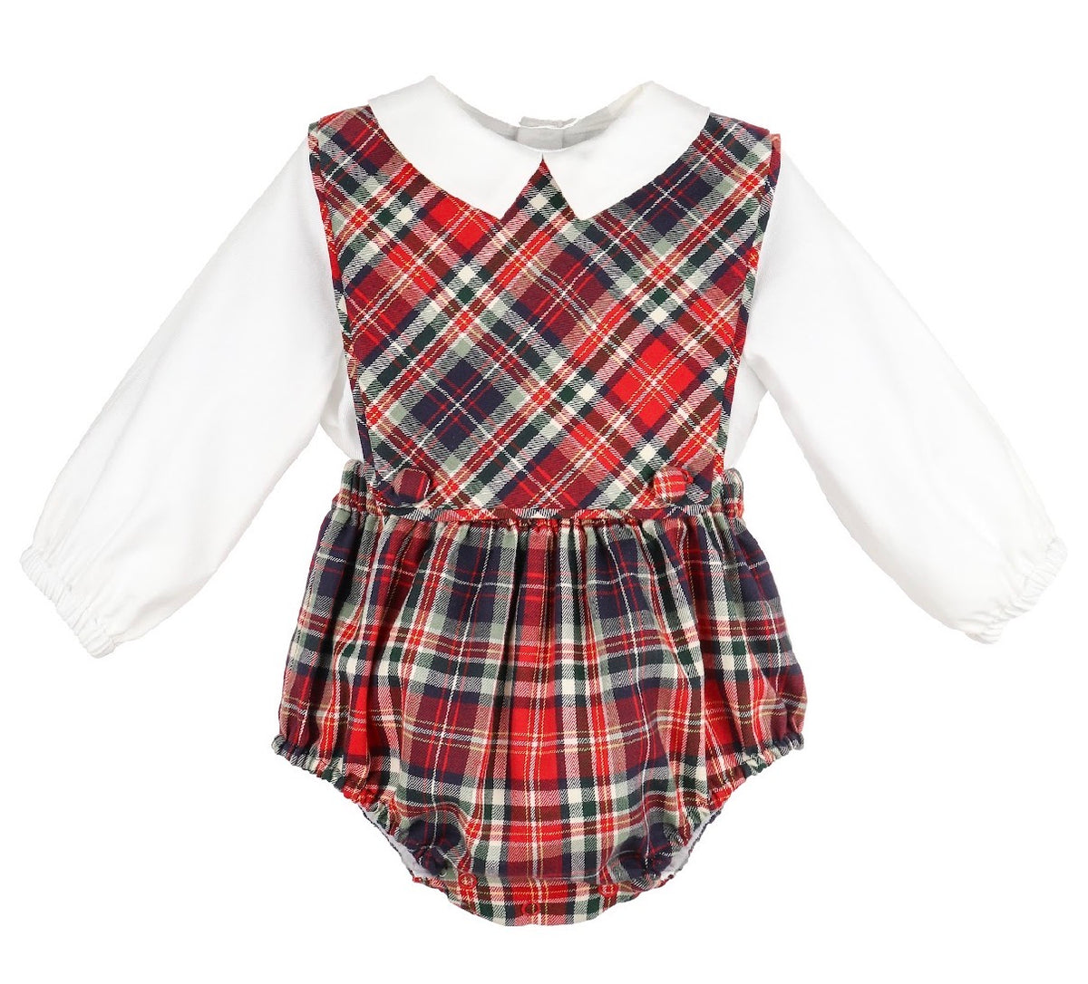 Evergreen Tartan Boy Overall Set
