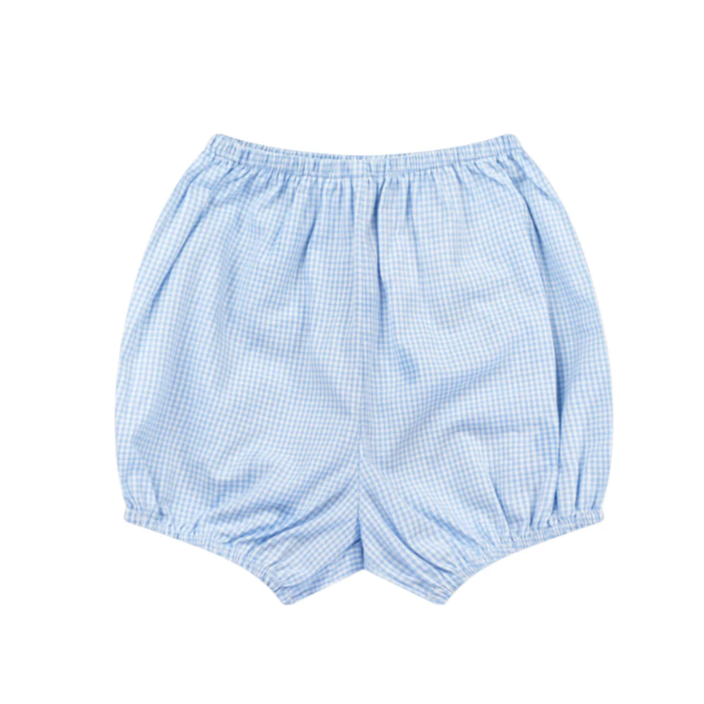 Elegant Diaper Cover: Baby Blue Minigingham