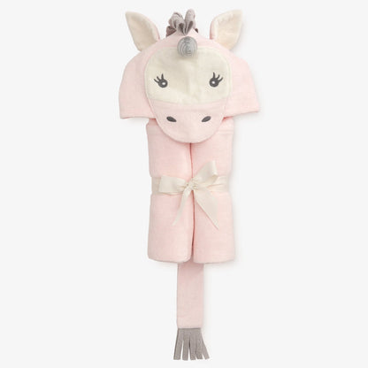 Hooded Baby Bath Wrap: Pink Unicorn