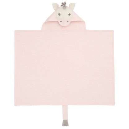 Hooded Baby Bath Wrap: Pink Unicorn