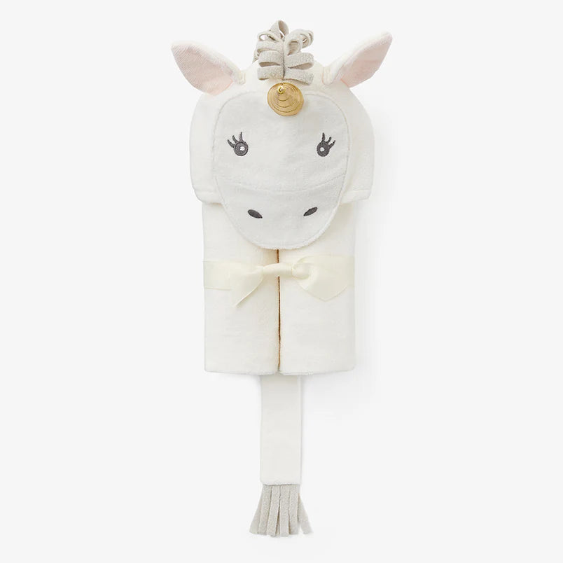 Elegant Baby Bath Wrap - White Unicorn