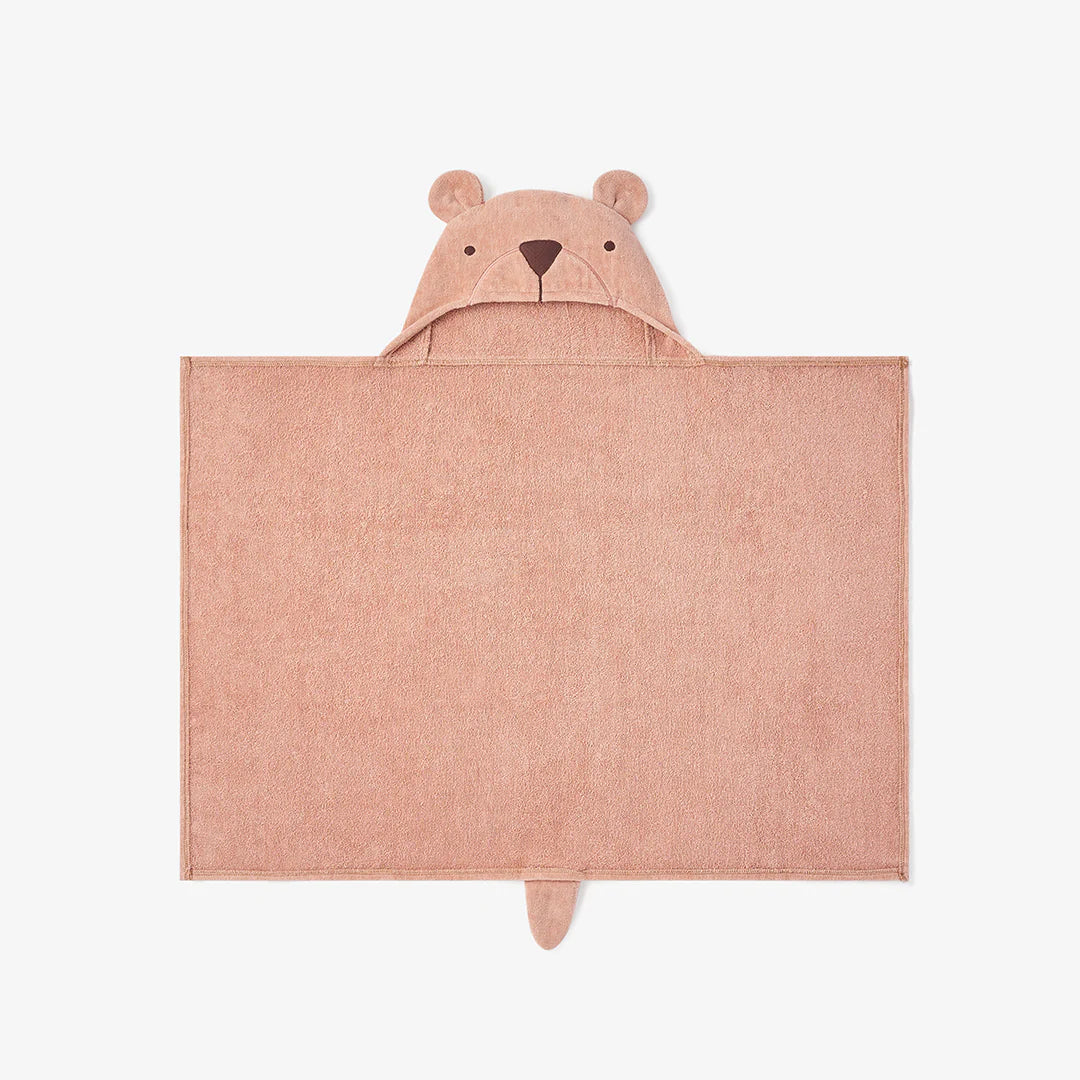 Hooded Baby Bath Wrap: Bear