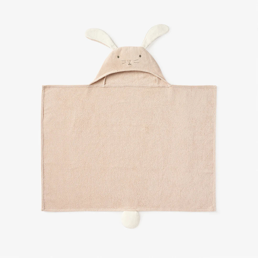 Hooded Baby Bath Wrap: Brown Bunny