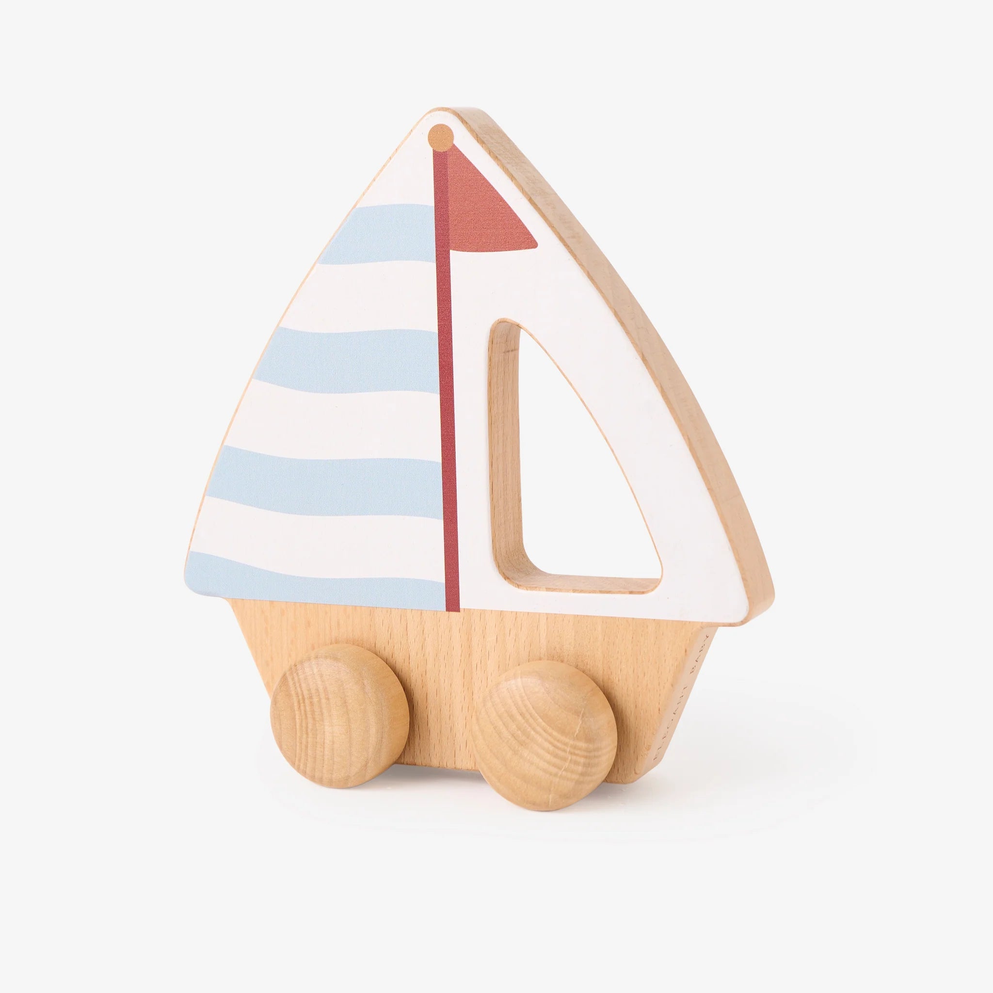 Wooden Push Toy: Sail Boat