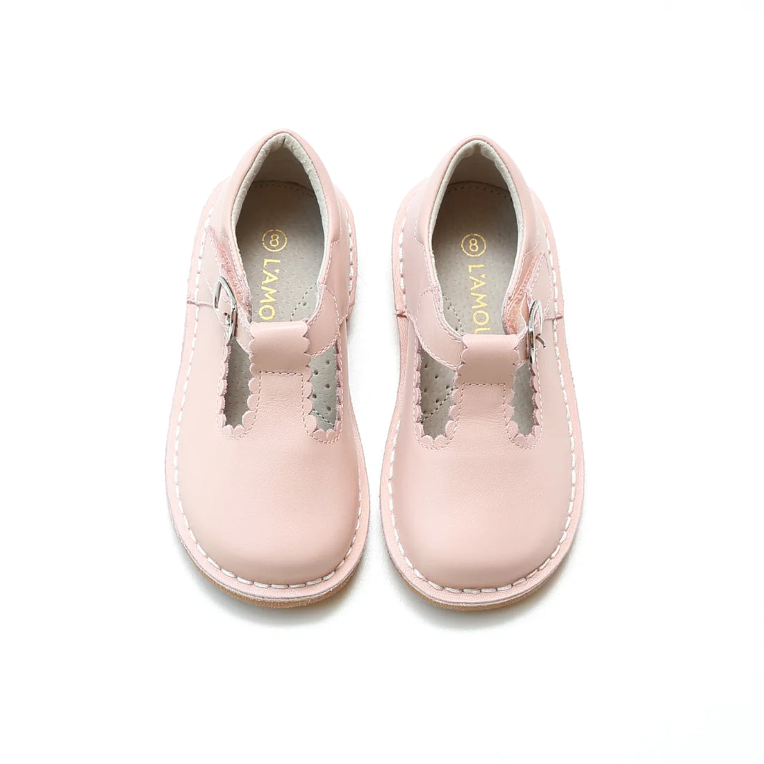 Selina Scalloped T-Strap Mary Jane: PInk