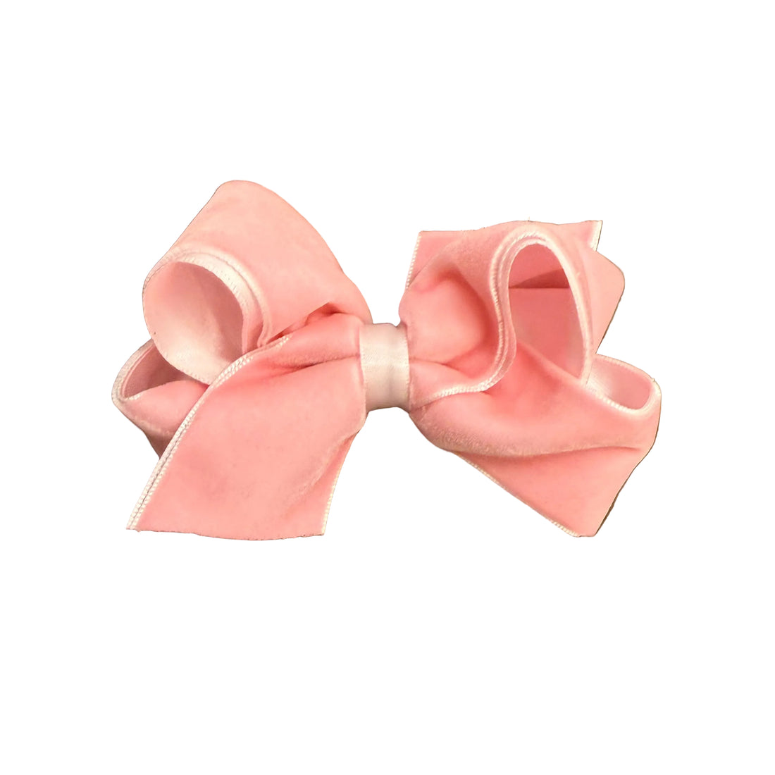 Small Classic Velvet Bow: Blush