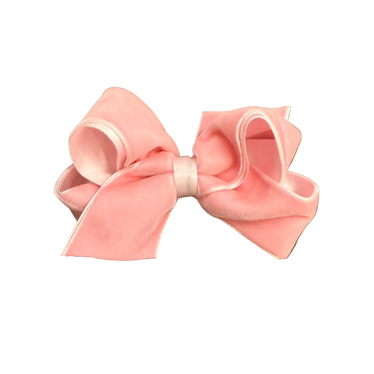 Small Classic Velvet Bow: Blush