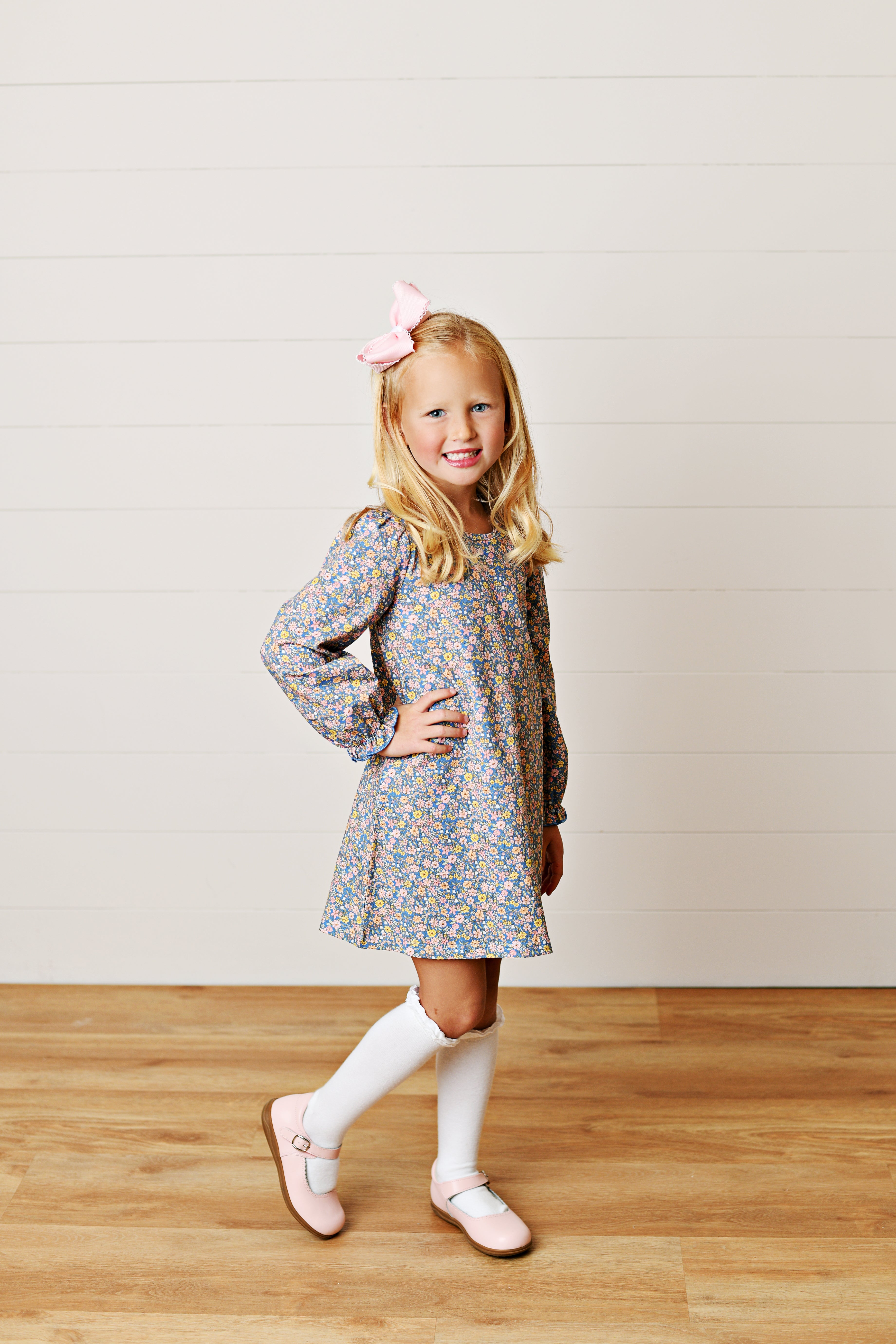 Fall Floral A-Line Dress