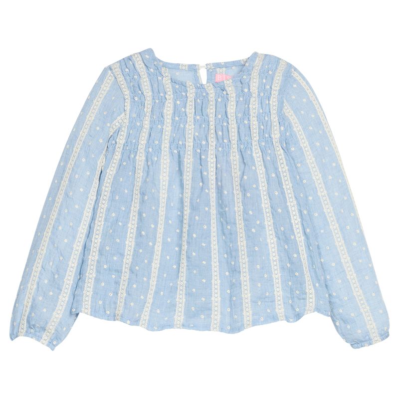 Anita Top: Sky Dobby Stripe