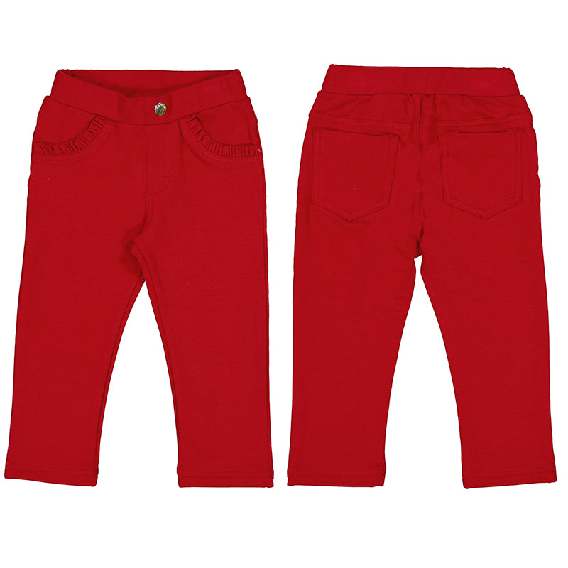 Basic Fleece Trousers: Red