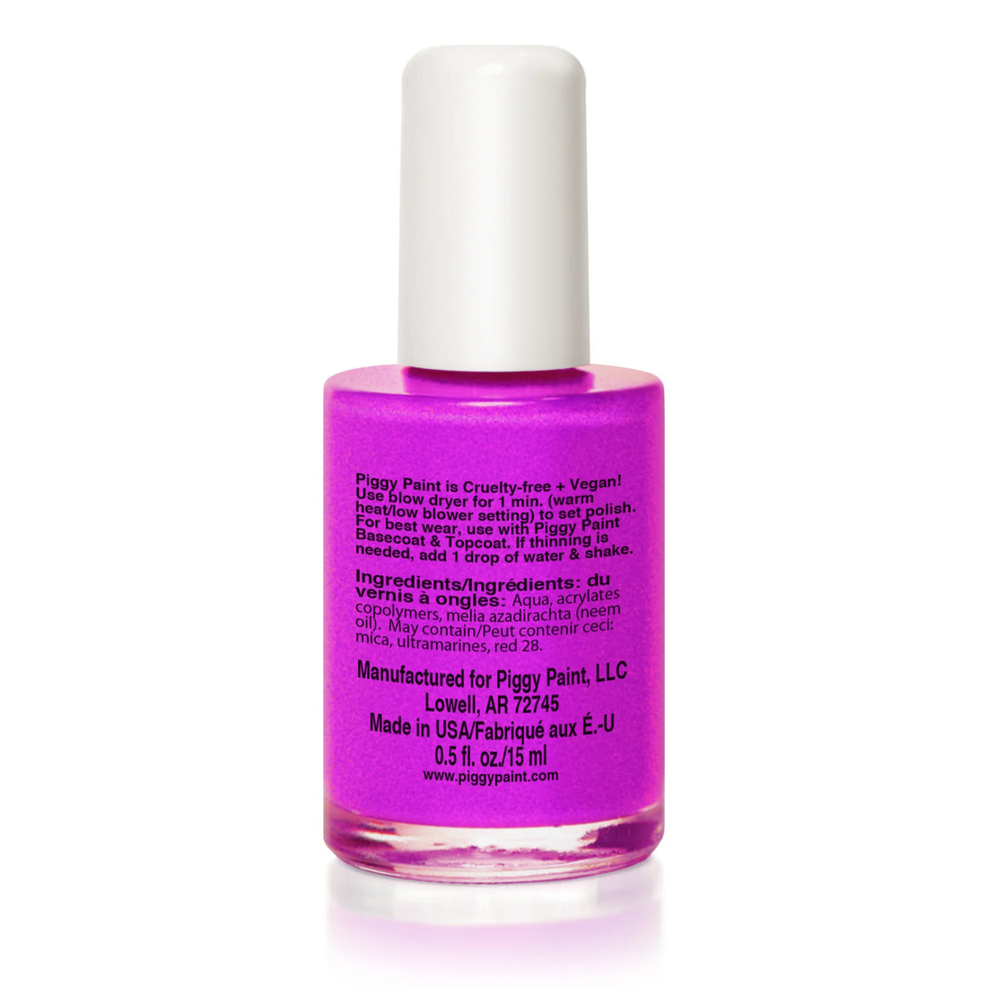 Piggy Paint Nail Polish: Groovy Grape (Shimmer Neon Purple)