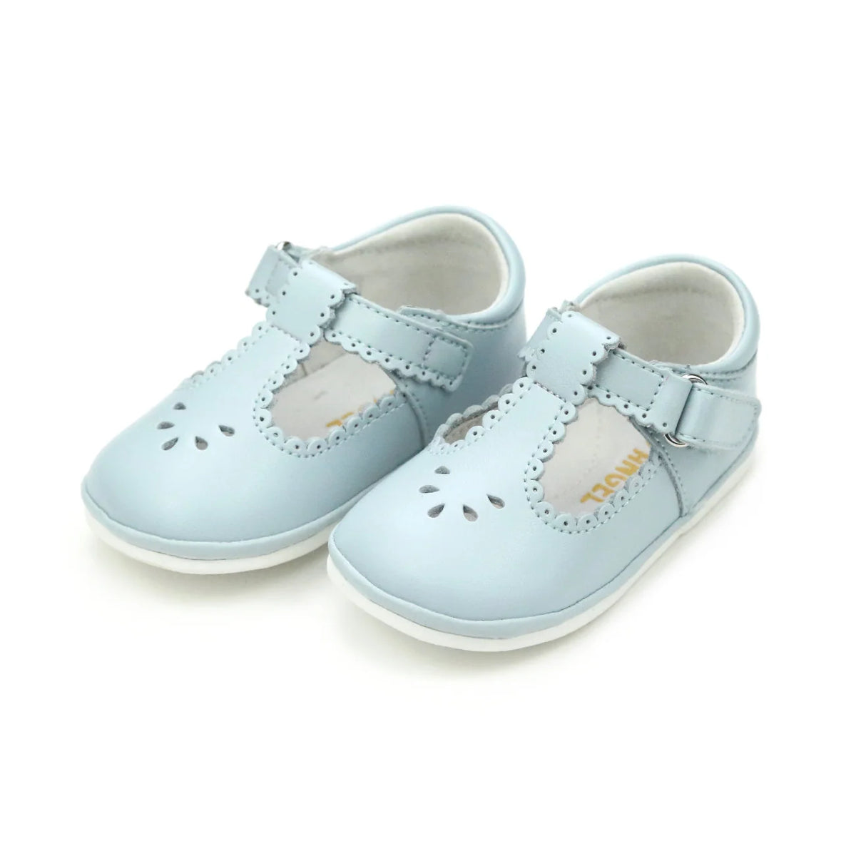 Dottie Scalloped Perforated Mary Jane: Light Blue