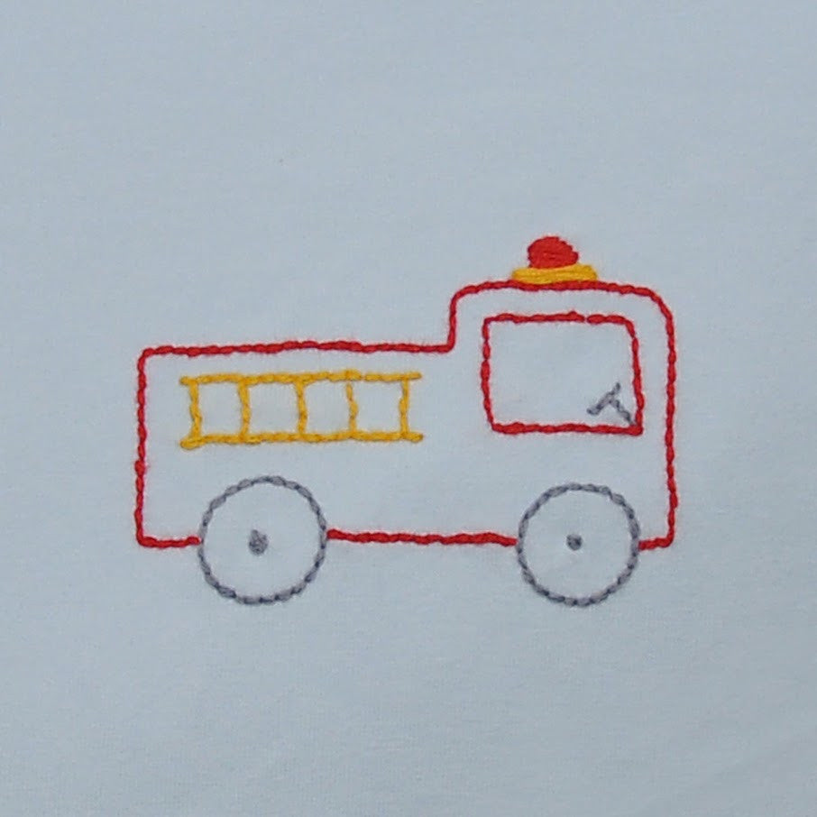 Light Blue Forest Shirt: Fire Truck