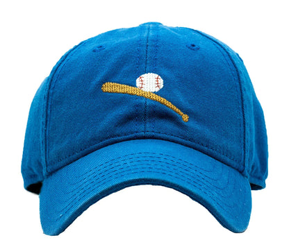 Harding Lane Baseball Hat: Cobalt with Baseball &amp; Bat