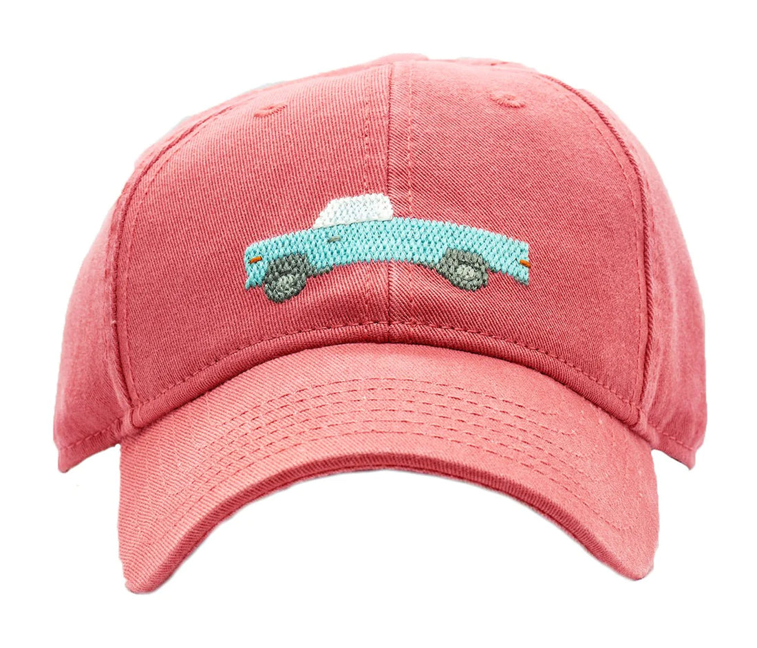 Harding Lane Baseball Hat: New England Red with Pickup Truck