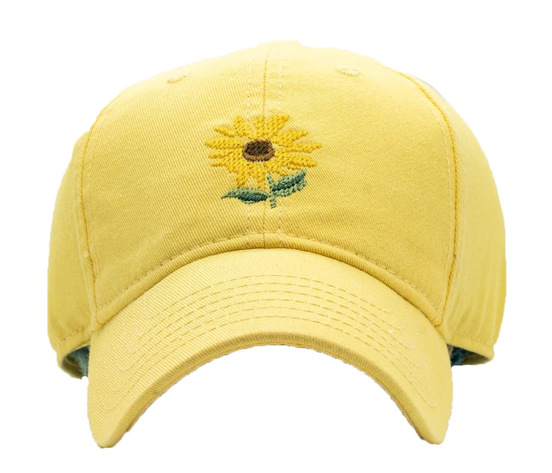 Harding Lane Baseball Hat: Yellow with Sunflower