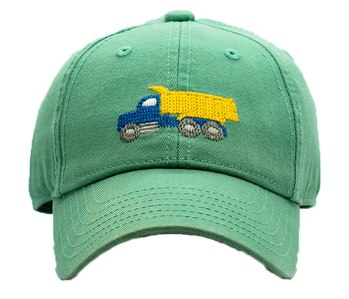 Harding Lane Baseball Cap: Green with Dump Truck