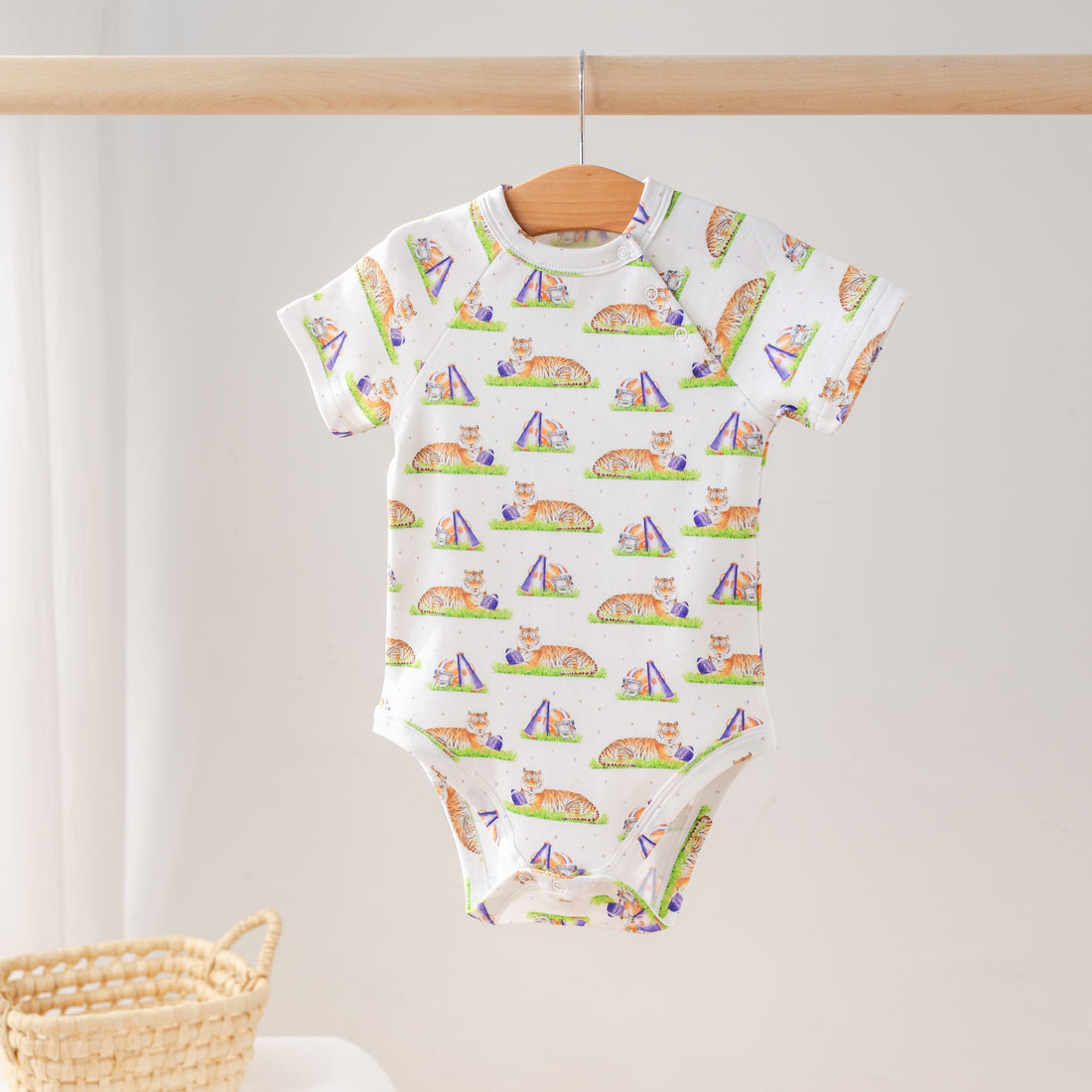 Mascot Mania Organic Cotton Onesie: Auburn