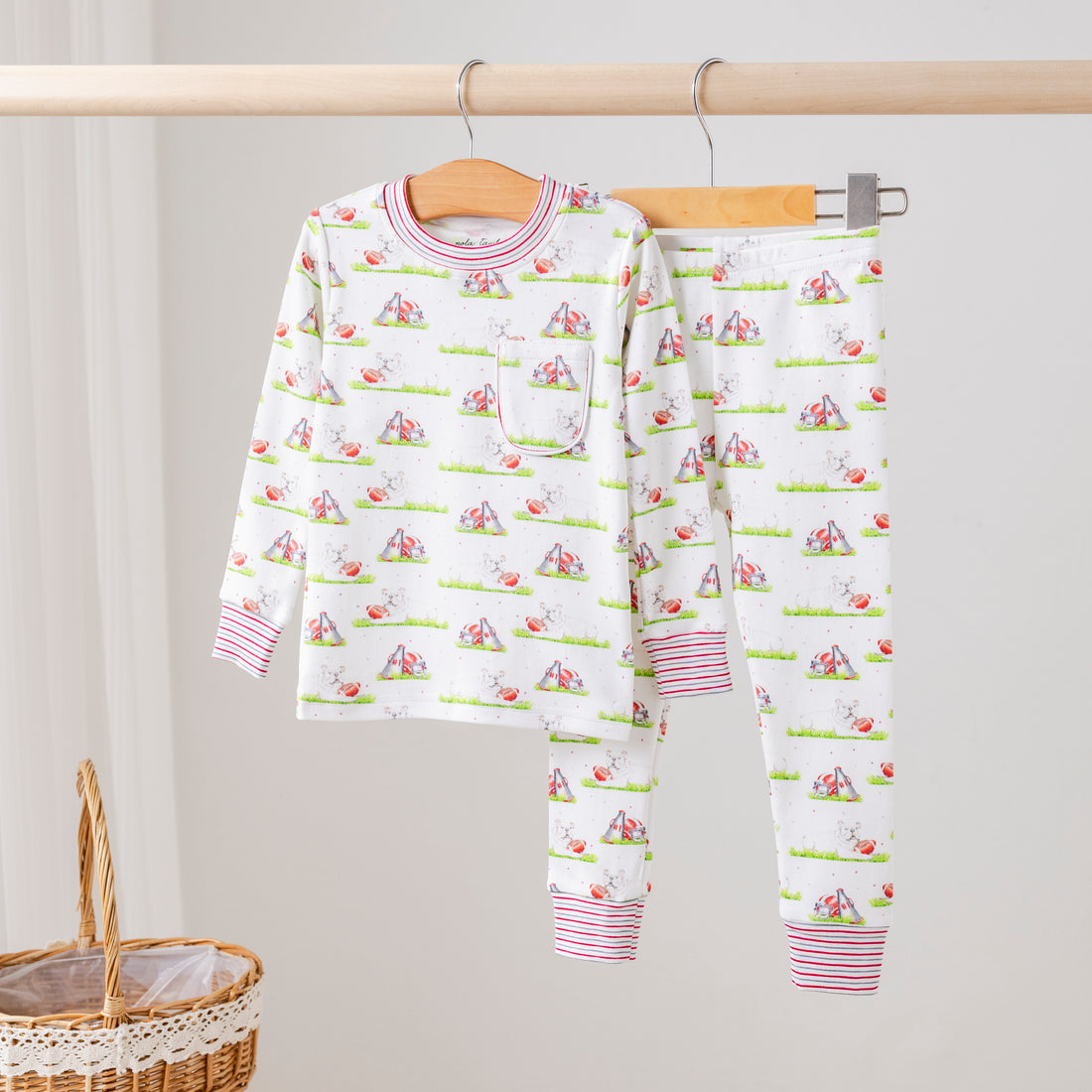 Mascot Mania Organic Cotton LS Pajama Set: Georgia