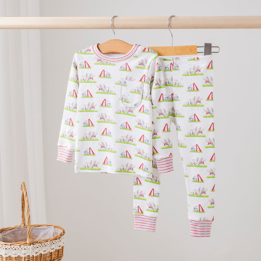 Mascot Mania Organic Cotton LS Pajama Set: Alabama