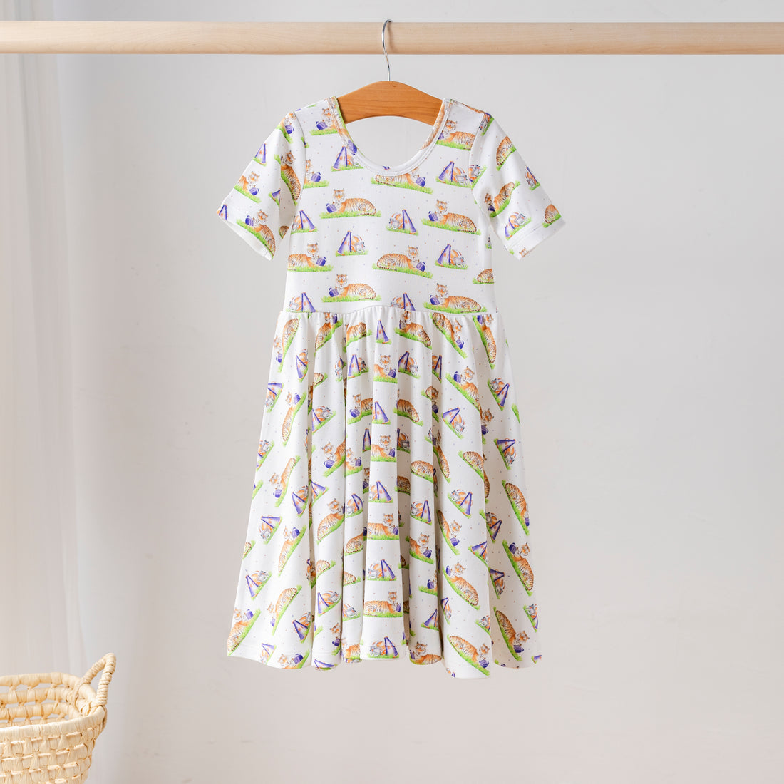 Mascot Mania Organic Cotton Twirl Dress: Auburn