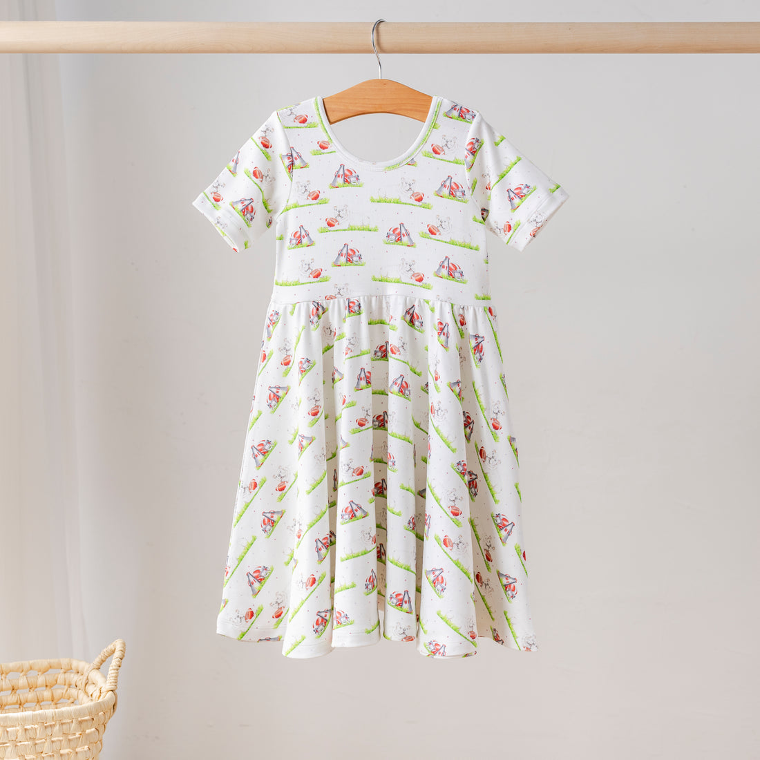 Mascot Mania Organic Cotton Twirl Dress: Georgia