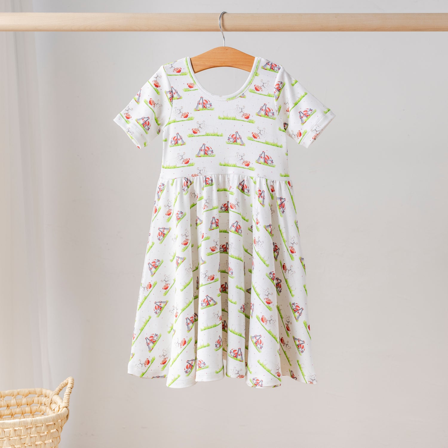 Mascot Mania Organic Cotton Twirl Dress: Georgia