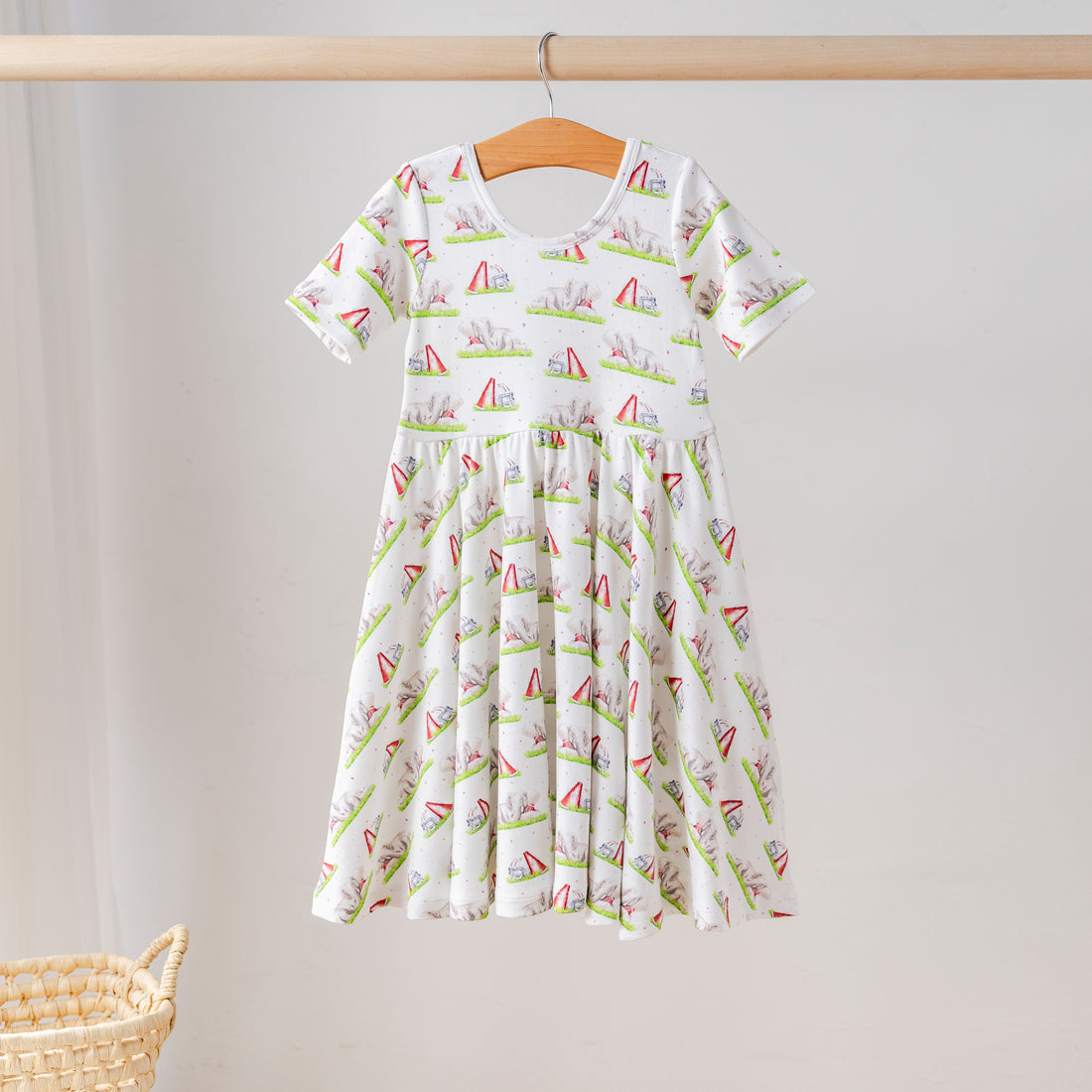 Mascot Mania Organic Cotton Twirl Dress: Alabama