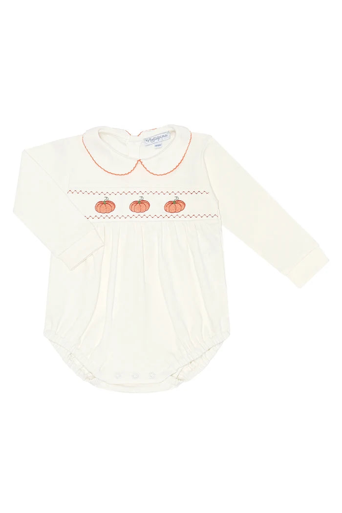 Ivory Pumpkin Patch Embroidered Bubble