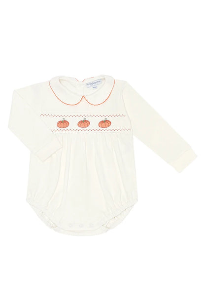 Ivory Pumpkin Patch Embroidered Bubble