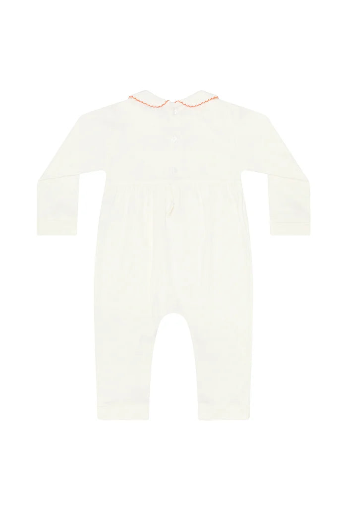 Ivory Pumpkin Patch Embroidered Playsuit