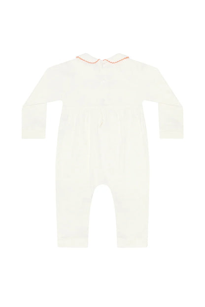 Ivory Pumpkin Patch Embroidered Playsuit
