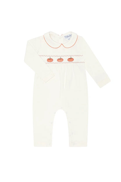 Ivory Pumpkin Patch Embroidered Playsuit
