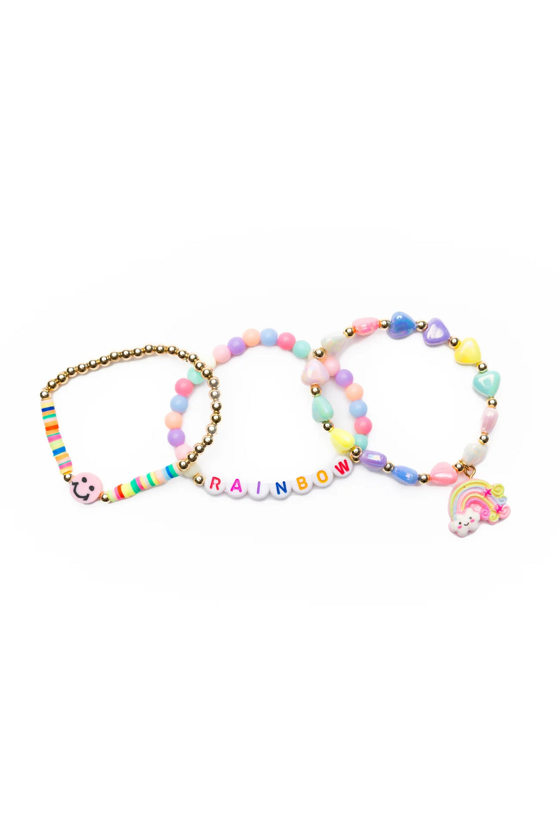 Great Pretenders Rainbow Smiles Bracelets, 3pc