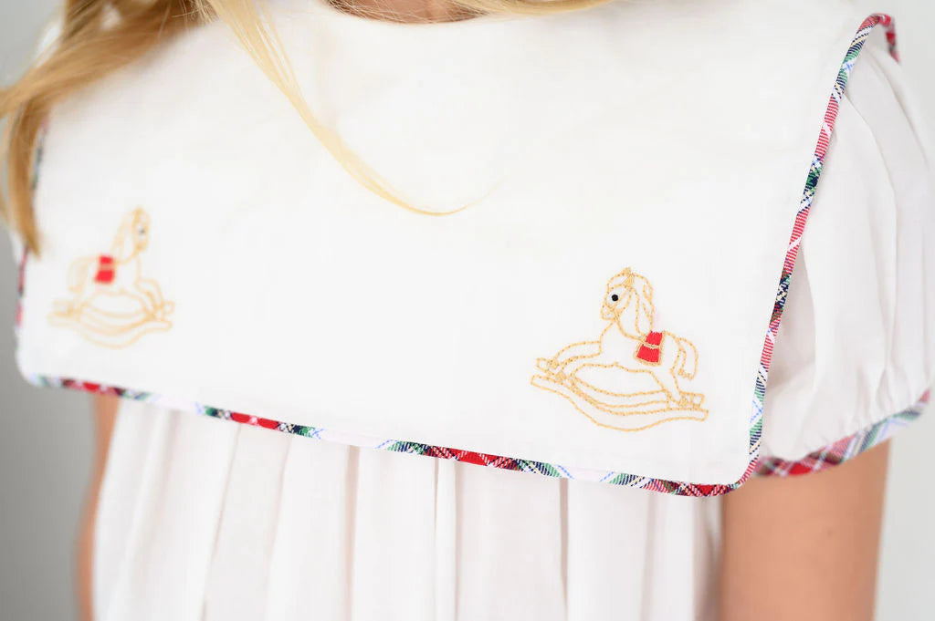 Hope Chest Dress with Rocking Horse Embroidery