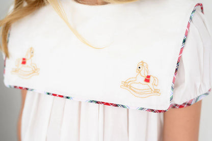 Hope Chest Dress with Rocking Horse Embroidery