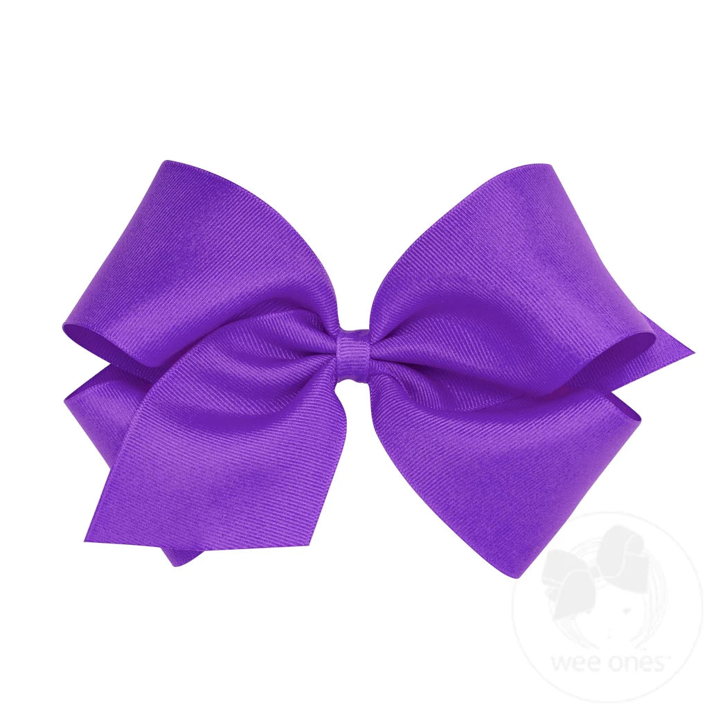 King Classic Grosgrain Hair Bow: Delphinium