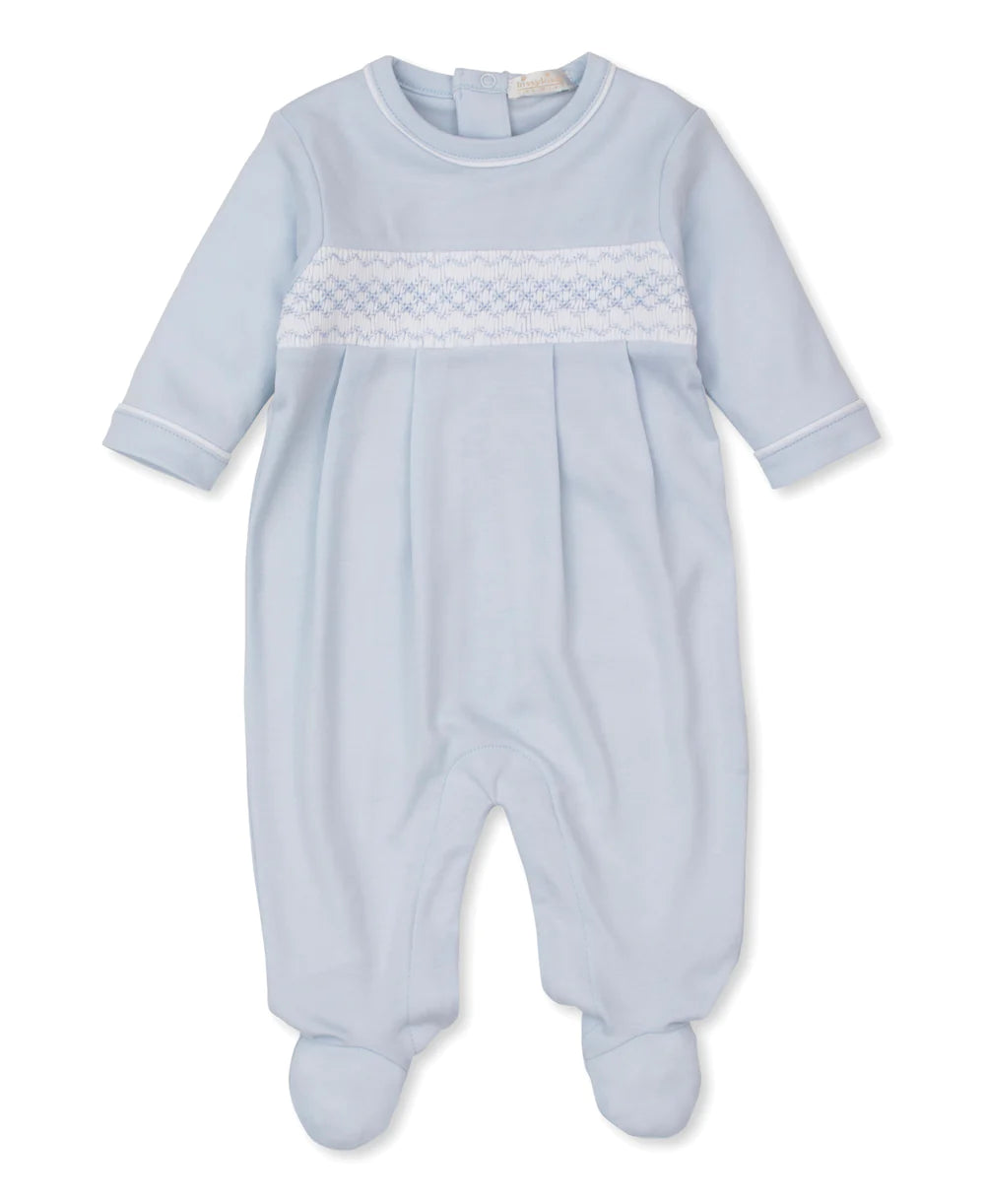 Kissy Kissy FA23 Footie w/Hand Smock - Light Blue