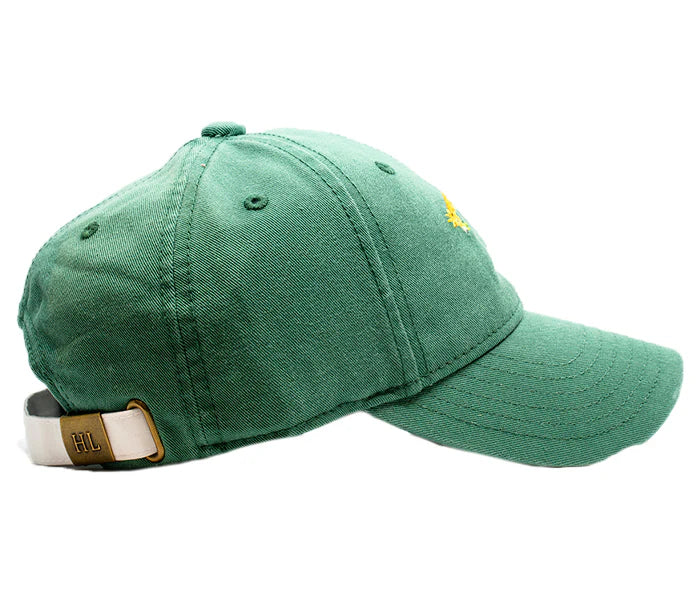 Harding Lane Baseball Cap: Moss Green with Giraffe