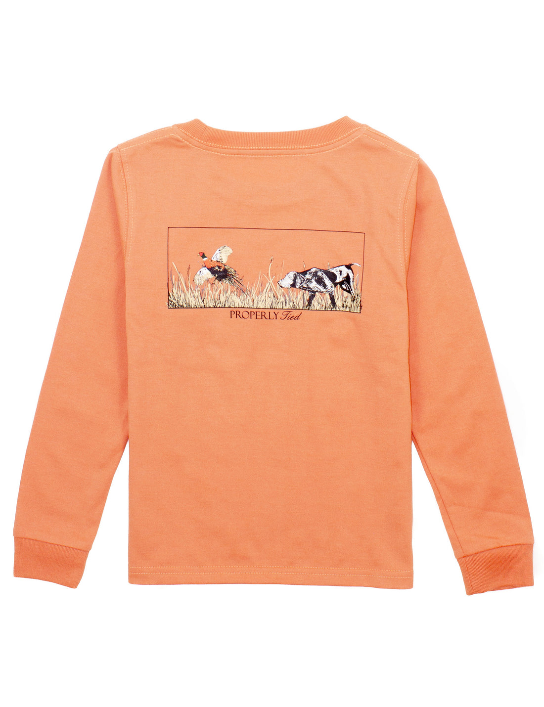 Properly Tied LS Boys Graphic Tee: Mango with Boys on the Hunt