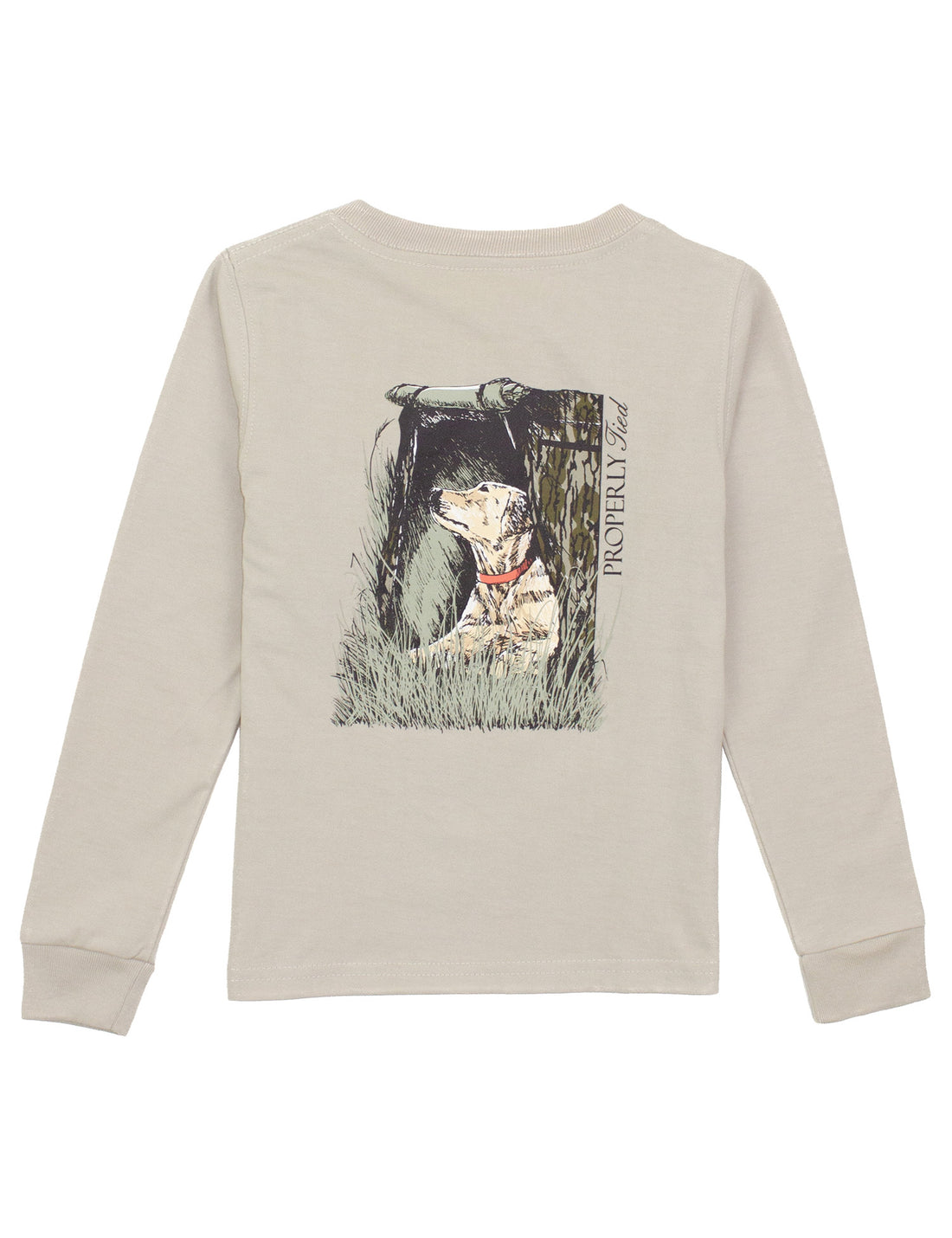 Boys Mossy Oak Lab LS T-Shirt: Linen