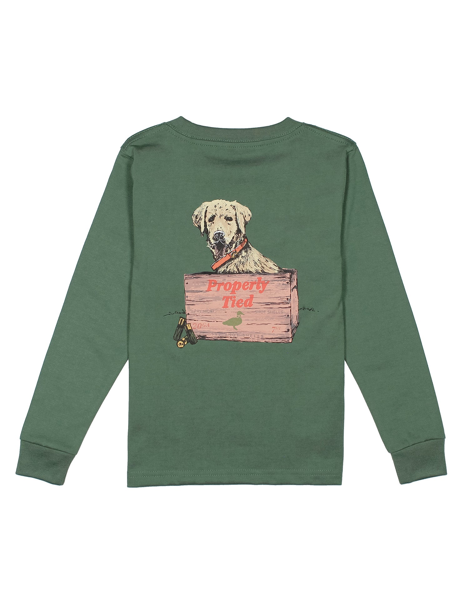 Little Shot LS Graphic Tee: Fern Green