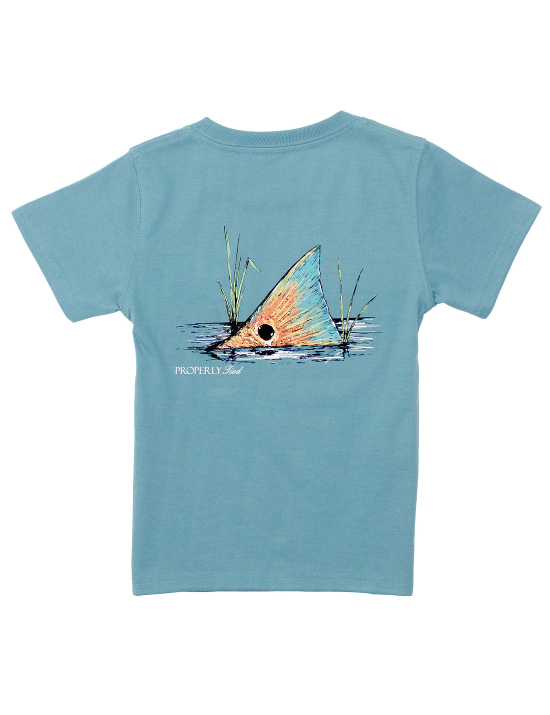 Redfish Tail SS T-Shirt: Coastal Sky