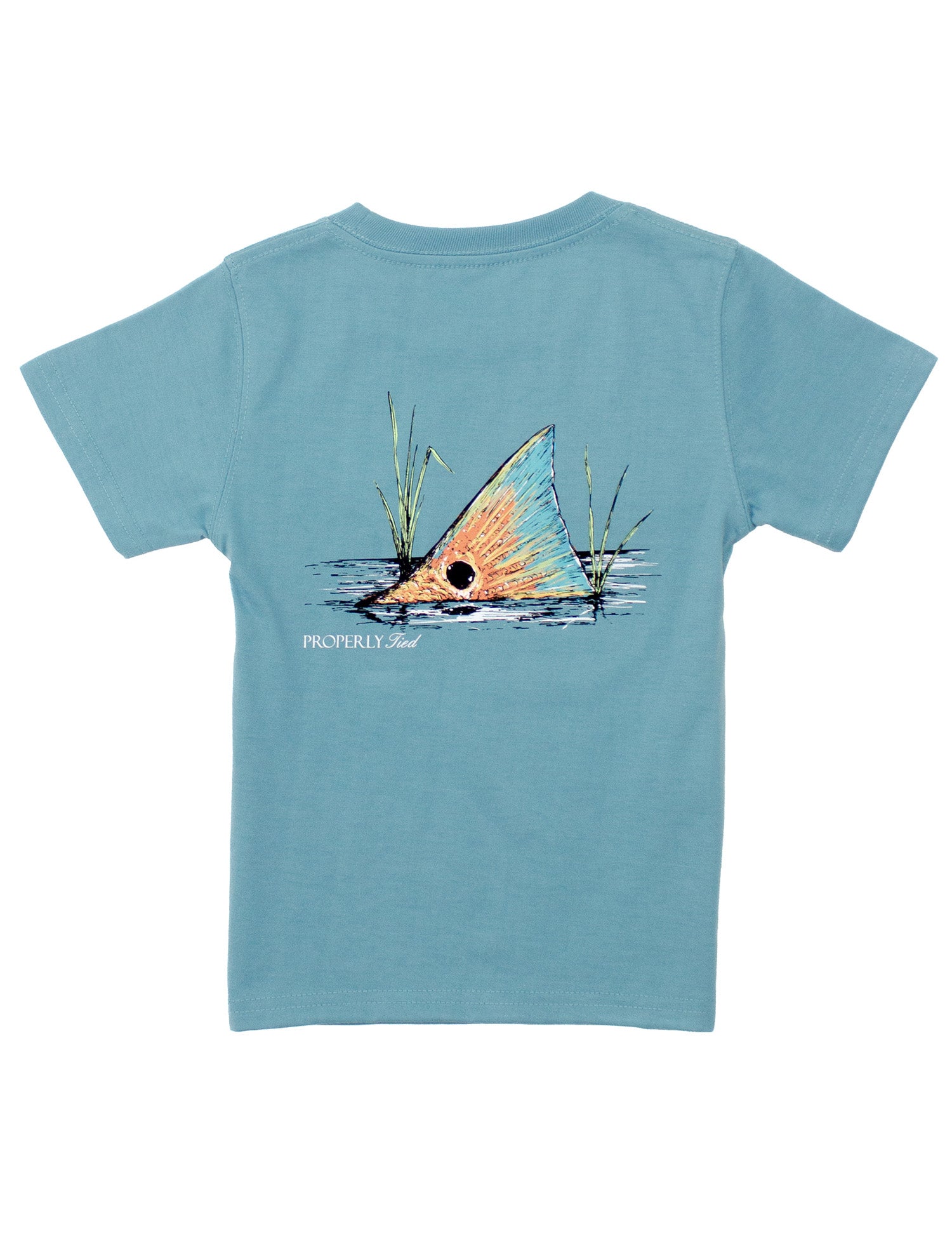 Redfish Tail SS T-Shirt: Coastal Sky